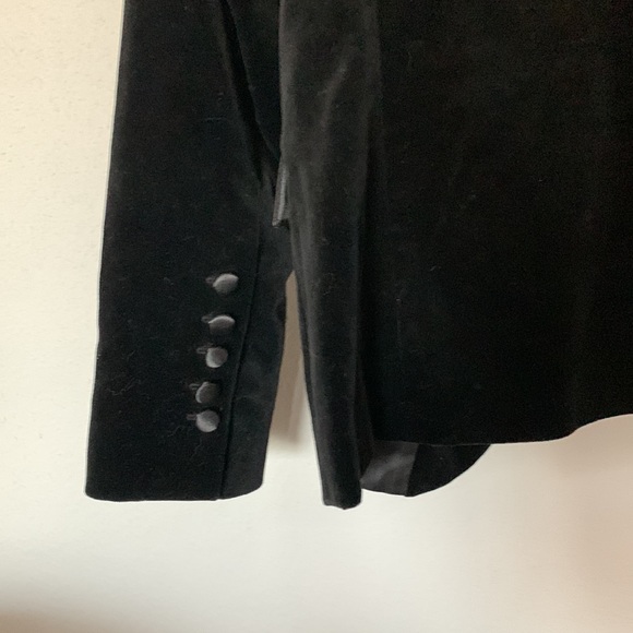 Womens Ben Sherman Velvet & Satin Fitted Black Tuxedo Jacket / Blazer - Picture 4 of 11